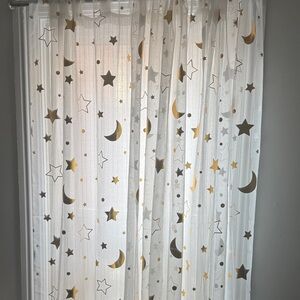 Star and Moon Sheer Curtain
